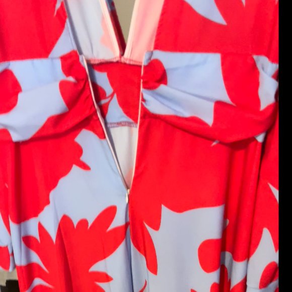 Red Floral Long Dress - Picture 6 of 6